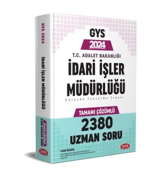 Adalet Bakanlığı İdari İşler Müdürlüğü Gys Tamamı Çözümlü 2380 Soru Bankası Data Yayınları