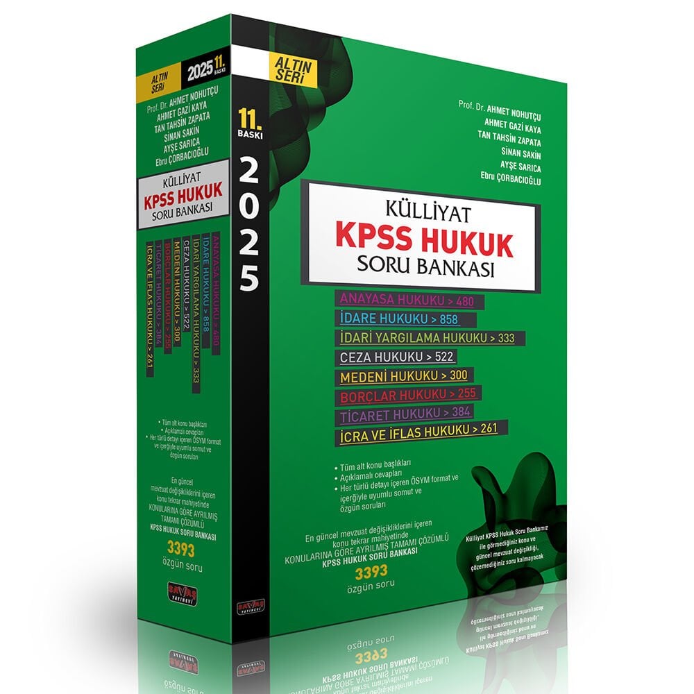 Külliyat KPSS Hukuk Soru Bankası Savaş Yayınları