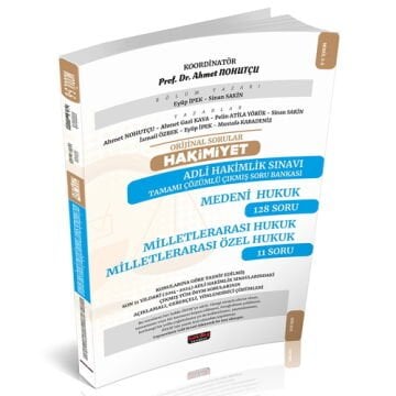 Orijinal Sorular HAKİMİYET Adli Hakimlik Medeni Hukuk-Milletlerarası Hukuk Çıkmış Soru Bankası Savaş Yayınları