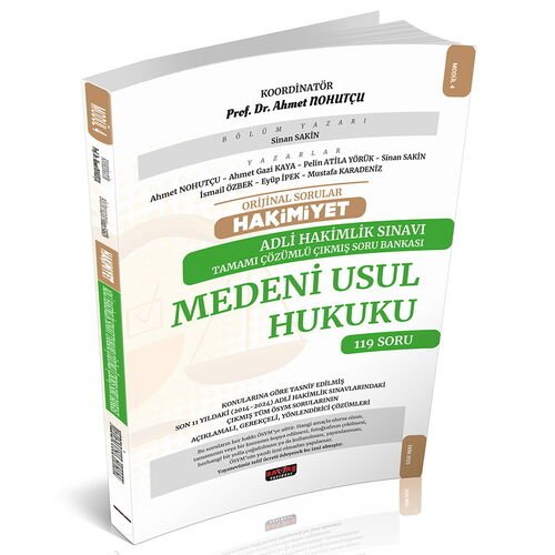 Orijinal Sorular HAKİMİYET Adli Hakimlik Medeni Usul Hukuku Çıkmış Soru Bankası Savaş Yayınları