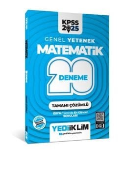 2025 KPSS Genel Yetenek Matematik Tamamı Çözümlü 20 Deneme Yediiklim Yayınları