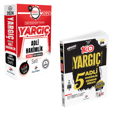 Dizgi Kitap 2024 Yargıç Adli Hakimlik Çözümlü Soru Bankası Seti+5 Deneme
