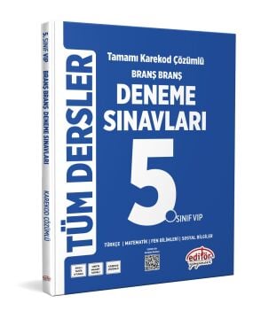 5. Sınıf Tüm Dersler Branş Branş Tamamı Çözümlü Deneme Sınavları Editör Yayınları