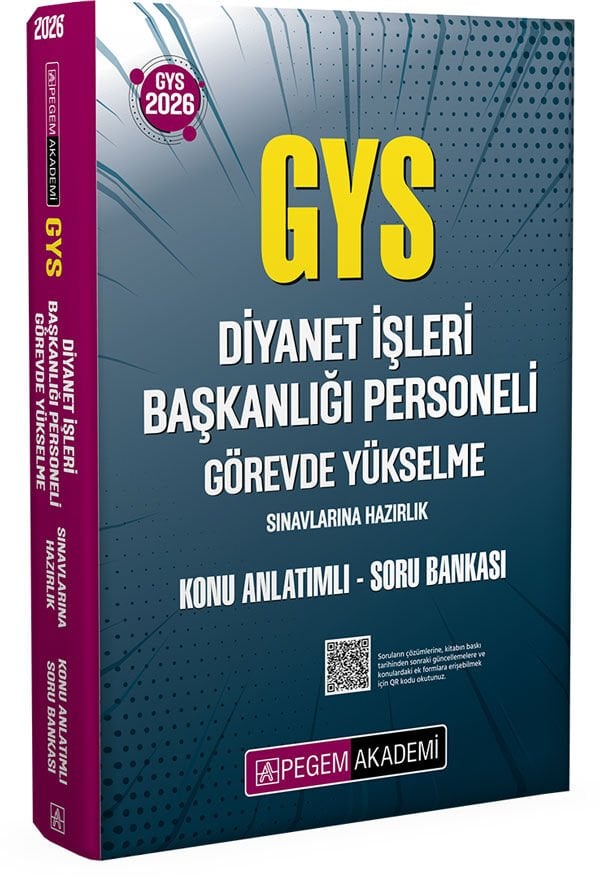 2026 Diyanet İşleri Başkanlığı Personeli Görevde Yükselme Sınavlarına Hazırlık Konu Anlatımlı Soru Bankası Pegem Yayınları