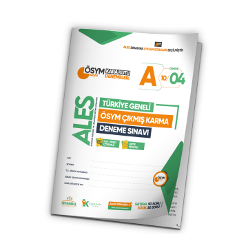 2025 ALES ÖSYM Arşivi Karma Kara Kutu Çıkmış Soru Türkiye Geneli D. Çözümlü Deneme 10/4.Kitapçık İnformal Yayınları
