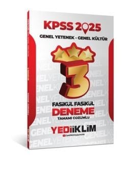 2025 KPSS Genel Yetenek Genel Kültür Tamamı Çözümlü Fasikül Fasikül 3 Yıldız Deneme Yediiklim Yayınları