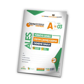 2025 ALES ÖSYM Arşivi Karma Kara Kutu Çıkmış Soru Türkiye Geneli D. Çözümlü Deneme 10/3.Kitapçık İnformal Yayınları