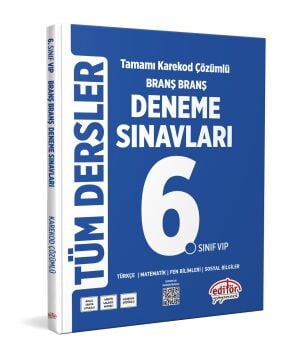 6. Sınıf Tüm Dersler Branş Branş Tamamı Çözümlü Deneme Sınavları Editör Yayınları