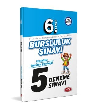 6. Sınıf Bursluluk Sınavı Fasiküllü Tamamı Çözümlü 5 Deneme Data Yayınları