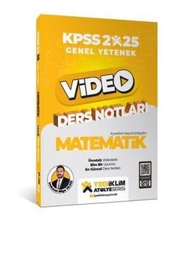 2025 Atölye Serisi Genel Yetenek Matematik Video Ders Notları Yediiklim Yayınları