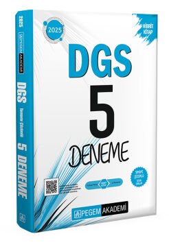 2025 DGS Tamamı Çözümlü 5 Deneme Pegem Yayınları