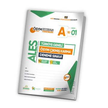 2025 ALES ÖSYM Arşivi Karma Kara Kutu Çıkmış Soru Türkiye Geneli D. Çözümlü Deneme 10/1.Kitapçık İnformal Yayınları