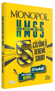 2024 HMGS Tamamı Çözümlü 5 Deneme Sınavı Monopol Yayınları