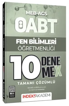 İndeks Akademi Yayıncılık ÖABT MEB-AGS Fen Bilimleri Öğretmenliği 10 DenemeX Çözümlü