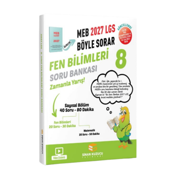 Sinan Kuzucu 2027 8. Sınıf LGS Fen Bilimleri Soru Bankası Video Çözümlü