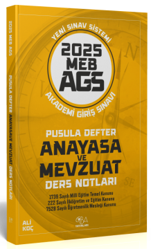 CBA Yayınları 2025 MEB-AGS Anayasa ve Mevzuat Pusula Defter Ders Notları - Ali Koç CBA Yayınları