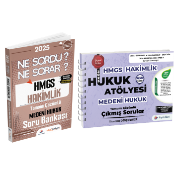 Dizgi Kitap Hukuk Atölyesi HMGS Hakimlik Ne Sordu Ne Sorar Medeni Hukuk Tamamı Çözümlü Soru Bankası ve Çıkmış Sorular Seti Mustafa Dinçdemir