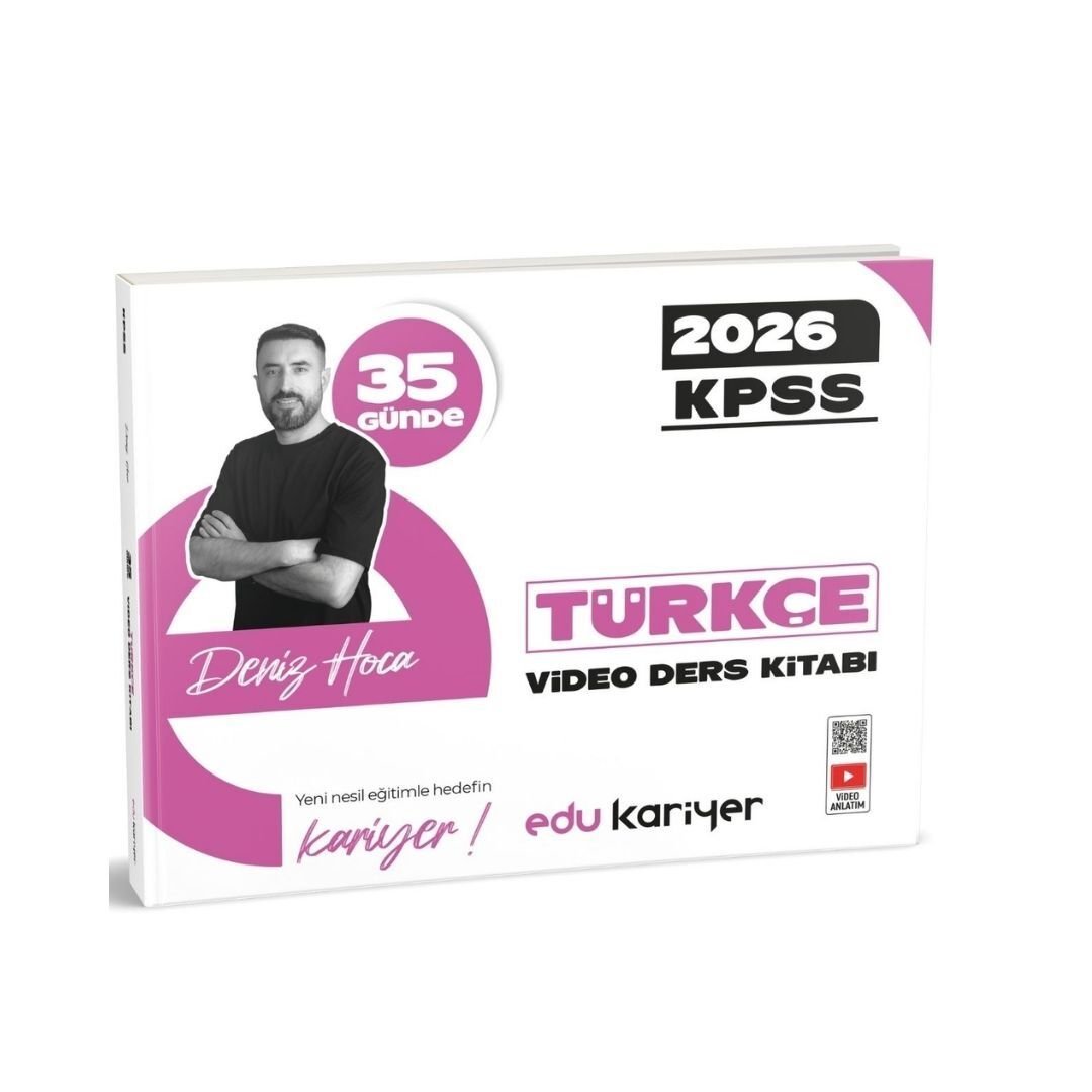 Edu Kariyer Deniz Hoca KPSS 35 Günde Türkçe Video Ders Kitabı