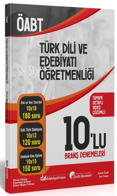 ÖABT Türk Dili ve Edebiyatı 10 Deneme Çözümlü - Yekta Özdil  Özdil Akademi
