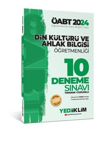 Yediiklim Yayınları 2024 ÖABT Din Kültürü Ve Ahlak Bilgisi Öğretmenliği Tamamı Video Çözümlü 10 Deneme Sınavı