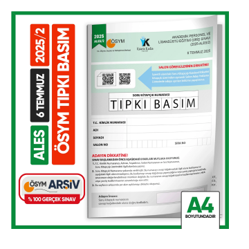 ALES 2025/2 ÖSYM Tıpkı Basım Çıkmış Soru Deneme Kitapçığı Video/PDF Çözümlü Türkiye Geneli İnformal Yayınları