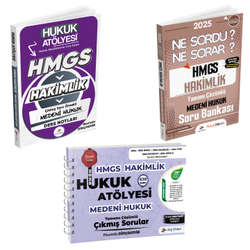 Dizgi Kitap Hukuk Atölyesi HMGS Hakimlik Medeni Hukuk Ders Notları, Ne Sordu Ne Sorar Soru Bankası ve Çıkmış Sorular Seti Mustafa Dinçdemir