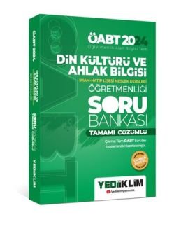 Yediiklim Yayınları 2024 ÖABT Din Kültürü ve Ahlak Bilgisi Öğretmenliği Tamamı Çözümlü Soru Bankası