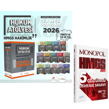 Dizgi Kitap 2026 Hukuk Atölyesi HMGS Hakimlik Tamamı Çözümlü Çıkmış Sorular Seti & Monopol Yayınları 2026 HMGS 5 Deneme Sınavı Seti