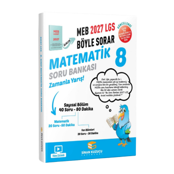 Sinan Kuzucu 2027 8. Sınıf LGS Matematik Soru Bankası Video Çözümlü