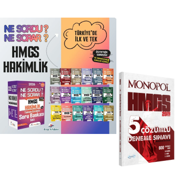 Dizgi Kitap 2026 Hukuk Atölyesi HMGS Hakimlik Ne Sordu Ne Sorar Soru Bankası Seti & Monopol Yayınları 2026 HMGS 5 Deneme Sınavı Seti