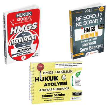 Dizgi Kitap Hukuk Atölyesi HMGS Hakimlik Anayasa Hukuku Ders Notu, Ne Sordu Ne Sorar Tamamı Çözümlü Soru Bankası ve Çıkmış Sorular Seti İlker Eroğlu