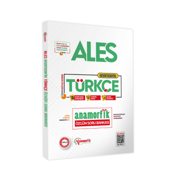 2025 ALES Yeni Sistem Türkçe TEK KİTAP Anamorfik Özgün Soru Bankası Konu Konu Dijital Çözümlü  Anamorfik Yayınları