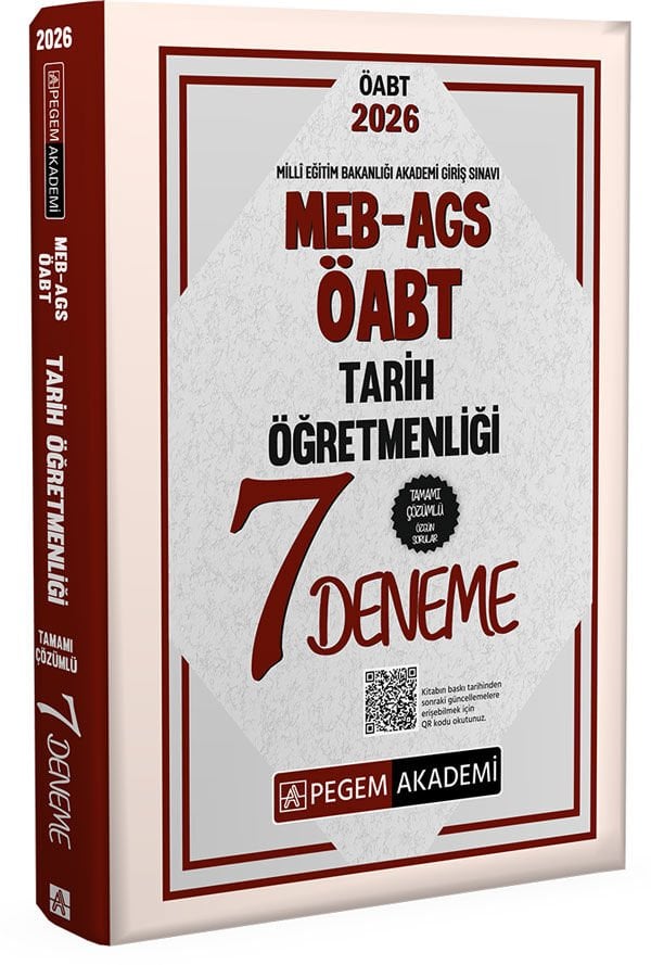 2026 MEB AGS ÖABT Tarih Öğretmenliği Tamamı Çözümlü 7 Deneme Pegem Yayınları