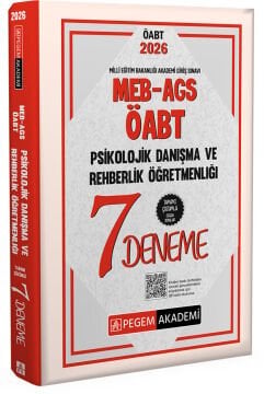Pegem Akademi 2026 MEB-AGS ÖABT Psikolojik Danışma Ve Rehberlik Öğretmenliği Tamamı Çözümlü 7 Deneme