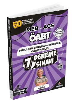 Dizgi Kitap 2025 Meb Ags ÖABT Psikolojik Danışma ve Rehberlik Öğretmenliği Tamamı PDF Çözümlü 7 Deneme Sınavı Çetin Bozkaya