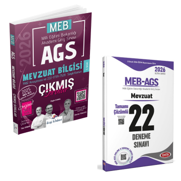 Dizgi Kitap 2026 MEB AGS Tamamı Video Çözümlü Mevzuat Bilgisi Çıkmış Sorular ve MEB AGS Mevzuat Tamamı Çözümlü 22 Deneme Data Yayınları Seti