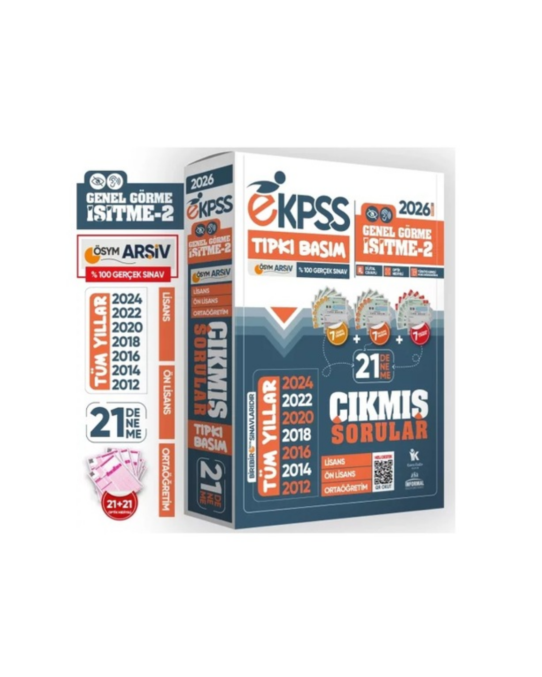 2026 EKPSS Lisans-Önlisans-Ortaöğretim Genel Görme İşitme-2 ÖSYM Tıpkı Basım 21’li Kitapçık Paketi İnformal Yayınları