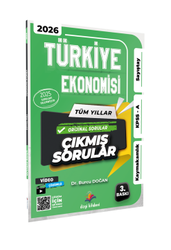 Dizgi Kitap 2026 Türkiye Ekonomisi Kaymakamlık KPSS A Sayıştay Tüm Yıllar Tamamı Video Çözümlü Çıkmış Sorular Dr. Burcu Doğan