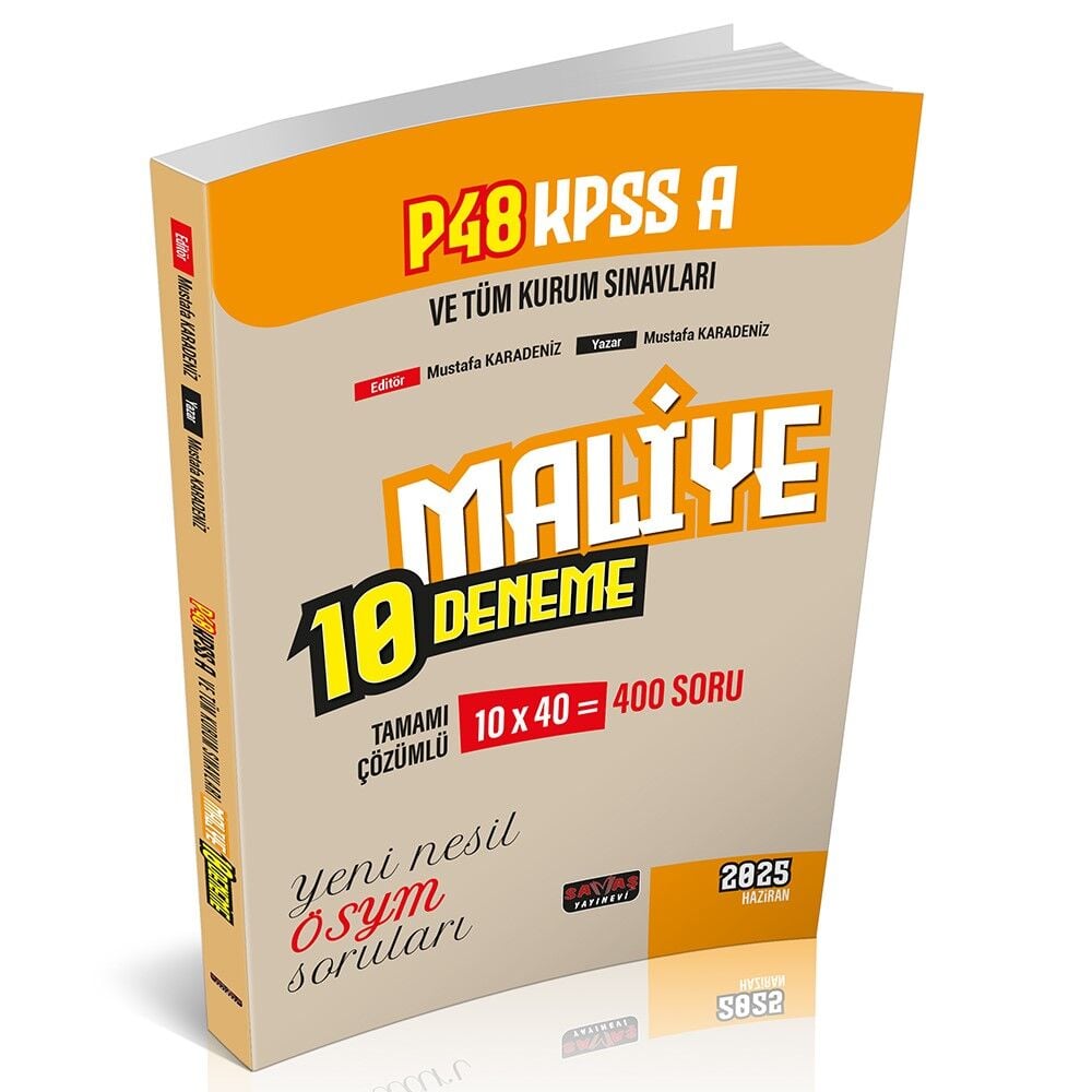 P48 KPSS A Grubu Maliye 10 Deneme 4. Baskı Savaş Yayınları