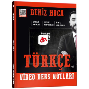 Deniz Hoca Tüm Sınavlar İçin Türkçe Video Ders Kitabı 2025 KR Akademi Yayınları