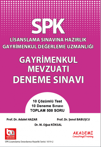 SPK Gayrimenkul Mevzuatı Deneme Sınavı