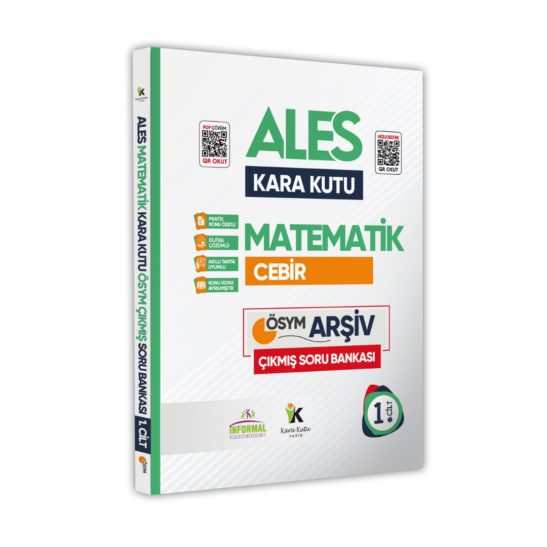 ALES Matematiğin Kara Kutusu 1.Cilt Konu Özetli Dijital Çözümlü ÖSYM Çıkmış Soru Havuzu Bankası İnformal Yayınları