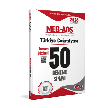 Data Yayınları 2026 MEB-AGS Türkiye Coğrafyası Tamamı Çözümlü 50 Deneme