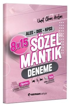 Uzman Kariyer Yayınları KPSS ALES DGS Sözel Mantık Video Çözümlü 8x15 Deneme Umut Cihan Arslan