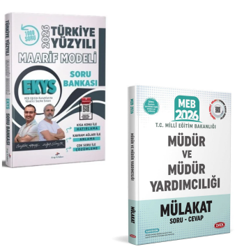 Dizgi Kitap 2026 MEB EKYS Türkiye Yüzyılı Maarif Modeli Tamamı Video Çözümlü Soru Bankası & Müdür ve Müdür Yardımcılığı Mülakat Soru - Cevap Data Yayınları Seti