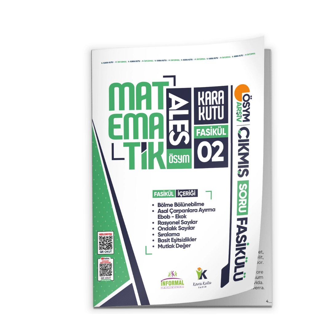 2026 ALES Matematik Kara Kutu 2.Fasikül ÖSYM Çıkmış Soru BÖLME BÖLÜNEBİLME MUTLAK DEĞER Modüler Set İnformal Yayınları
