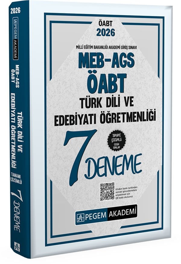 2026 MEB AGS ÖABT Türk Dili Ve Edebiyatı Öğretmenliği Tamamı Çözümlü 7 Deneme Pegem Yayınları
