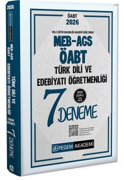 2026 MEB AGS ÖABT Türk Dili Ve Edebiyatı Öğretmenliği Tamamı Çözümlü 7 Deneme Pegem Akademi