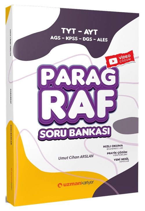 Uzman Kariyer KPSS MEB-AGS DGS ALES TYT AYT Paragraf Soru Bankası - Umut Cihan Arslan Uzman Kariyer Yayınları