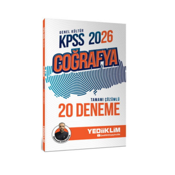 2026 KPSS Genel Kültür Coğrafya Tamamı Çözümlü 20 Deneme Yediiklim Yayınları